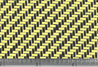 Carbon Fiber/Black Kevlar Fabric 2×2 Twill 3k 50″/127cm 5.5oz
